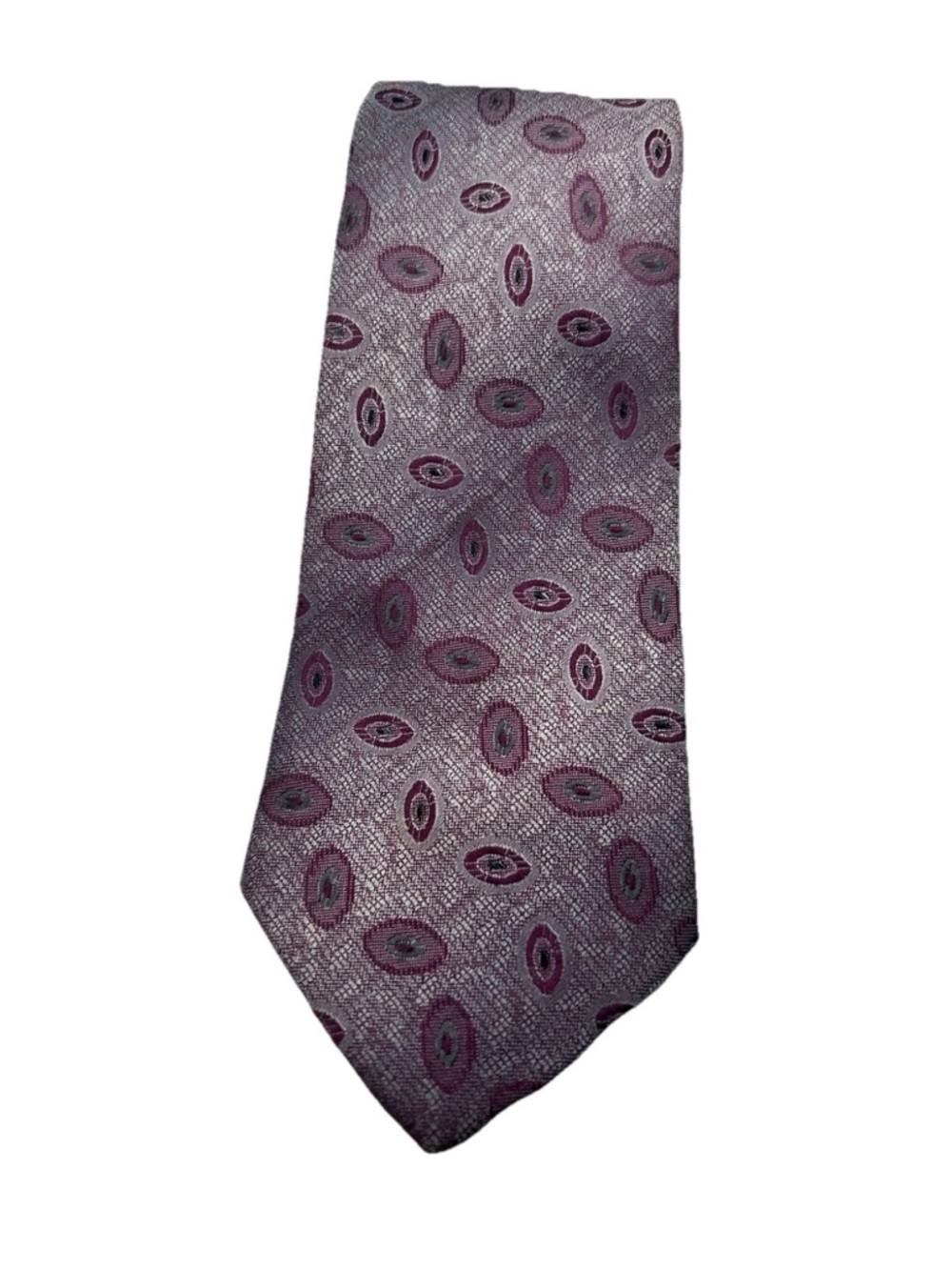 Men's Purple Patterned Silk Tie